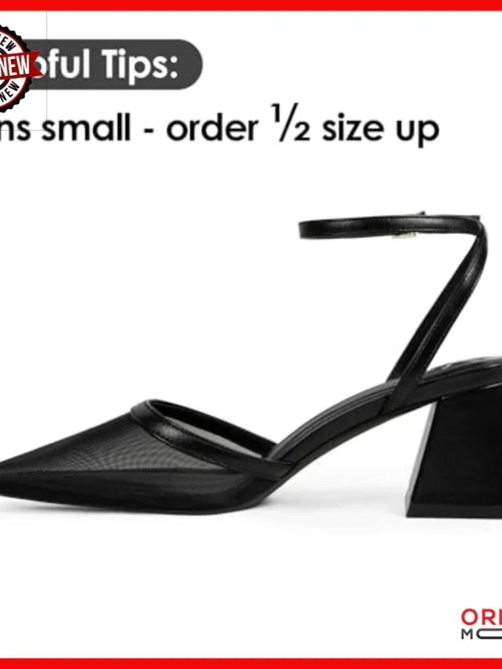 Ankle Strap Pointed Toe Pumps Chunky Low Heels Wedding Work Dressy Shoes - Picture 4 of 7